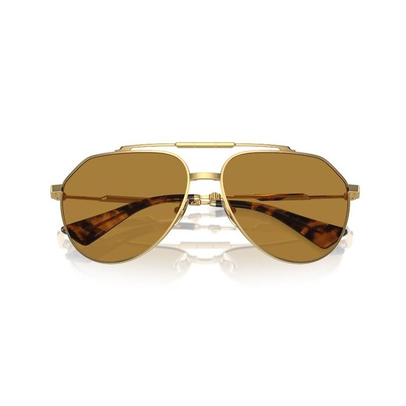 New Dolce & Gabbana Gold Aviator DG2302 02/53 Sunglasses Women - Picture 5 of 7